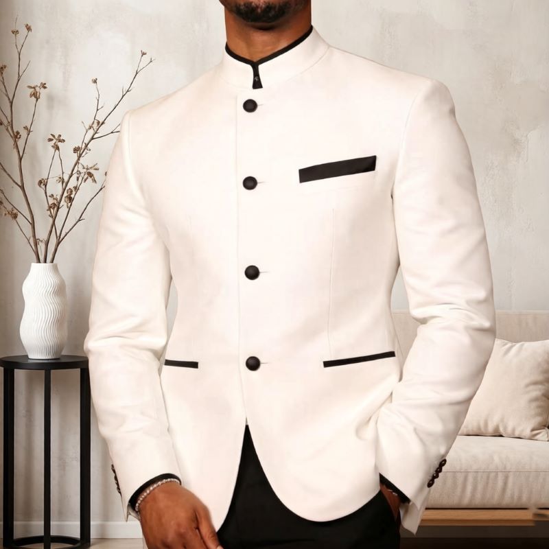 Formal Wear For Men In Wedding - جاكيت رسمي بقصة ضيقة بزر واحد،