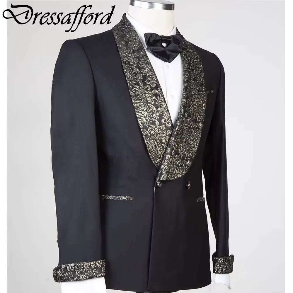 Men'S Formal Wear No Suit - بدلة رجالية سوداء من قطعتين بتصميم
