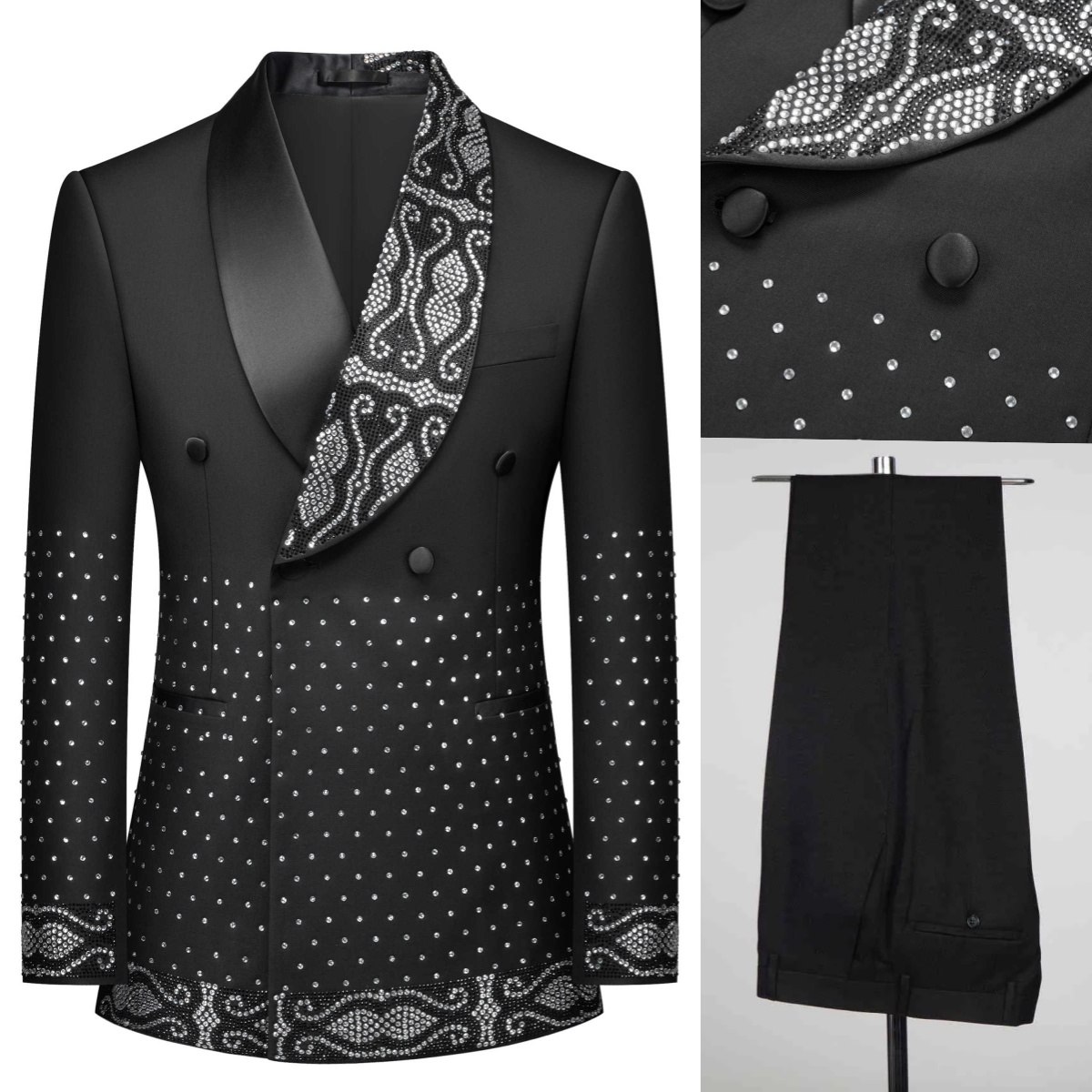 Men'S Formal Wear No Suit - الصورة الحقيقية الرجال دعوى كريستال الأعمال