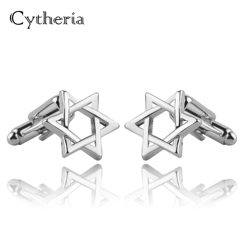 Dress Shirt French Cuff - سداسية نجمة أزرار أكمام للرجال العصرية