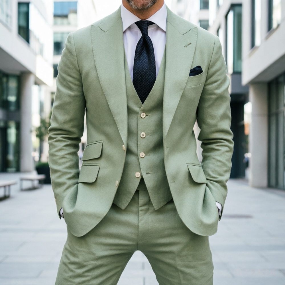 بدلة زفاف رجالية من الكتان بال - مراجعة Men'S Formal Wear No Suit وسعره