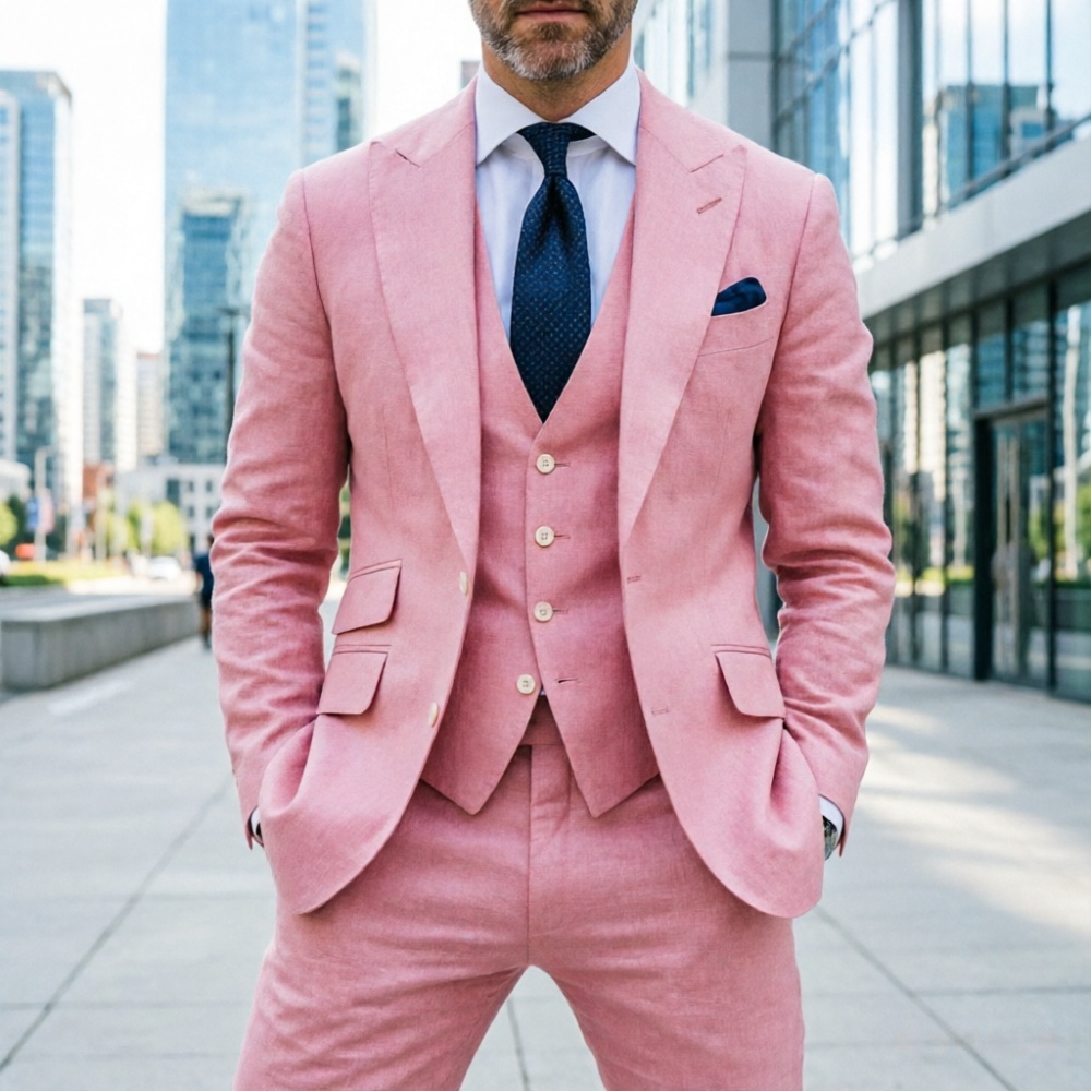 بدلة زفاف رجالية من الكتان بال - مراجعة Men'S Formal Wear No Suit وسعره