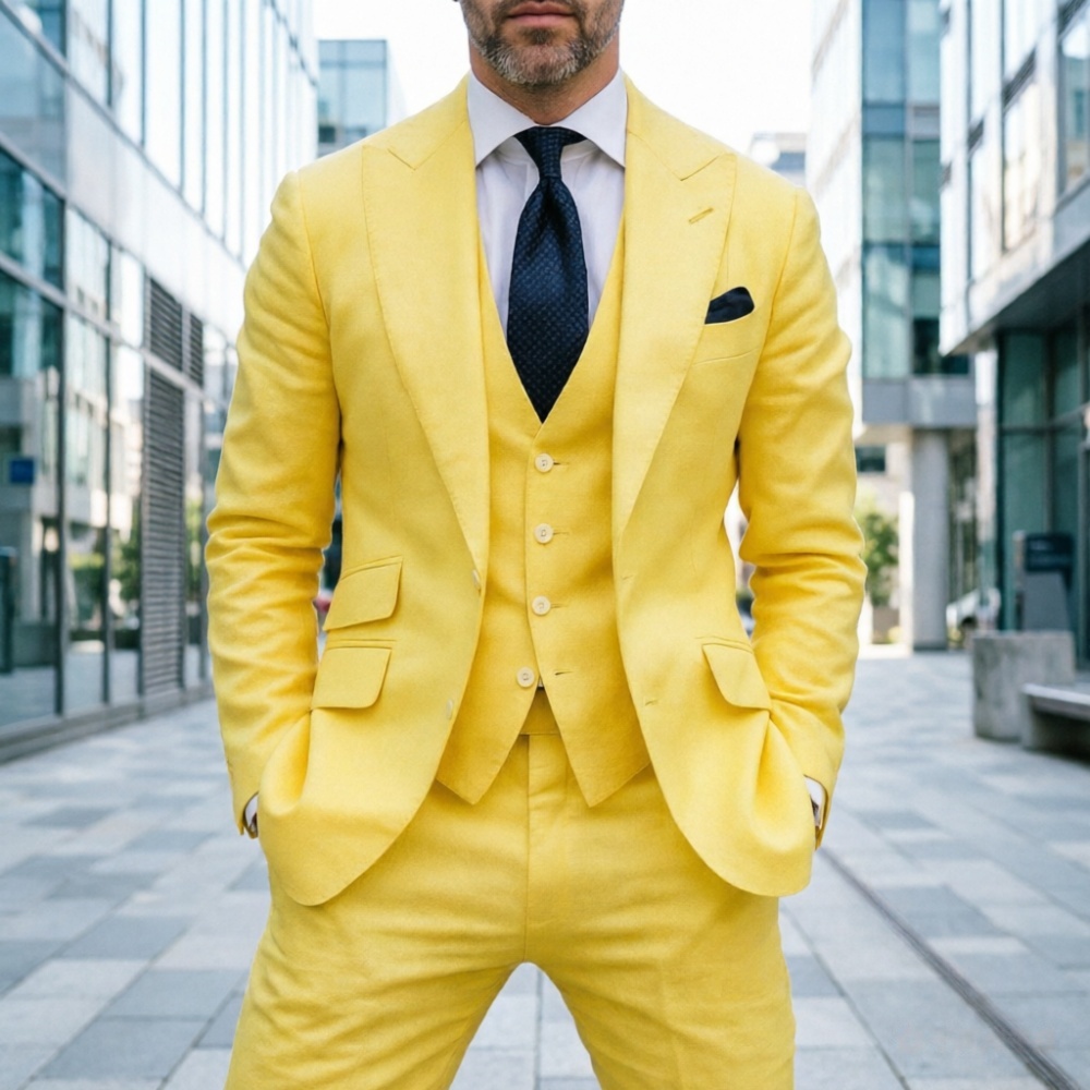 بدلة زفاف رجالية من الكتان بال - مراجعة Men'S Formal Wear No Suit وسعره